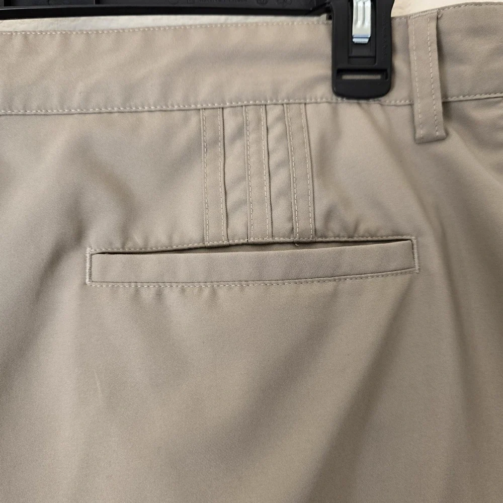Adidas Men ClimaLite Tan Performance Golf Pants 34x32 Stretch Athleisure Outdoor
